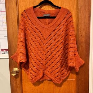 Wooden ships sweater burnt orange size med / large batwing dolman‎ shirt sleeve